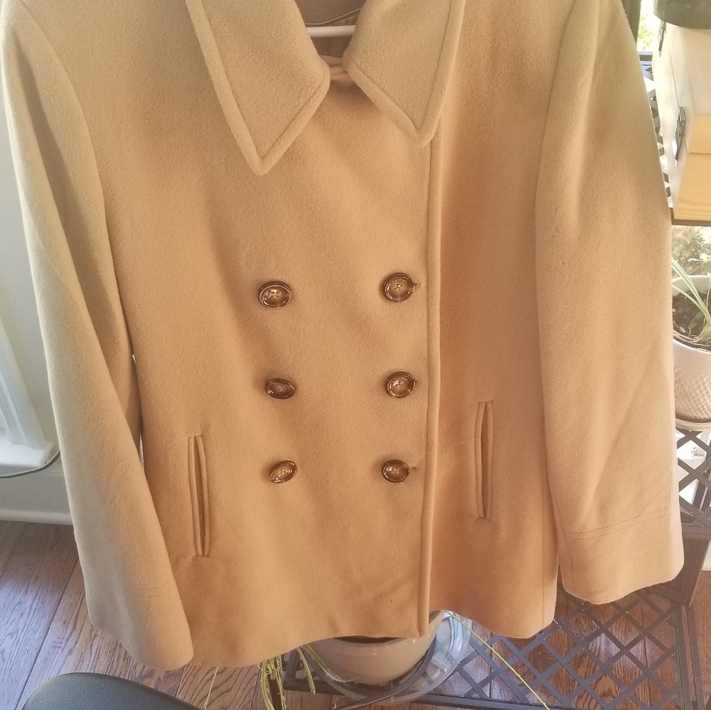 Calvin Klein size 10 camel coat